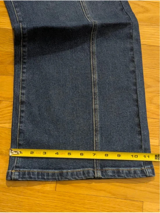 Bebe NWT High Waist Lace Up Wide Leg Jeans Size 32 - Picture 15 of 15